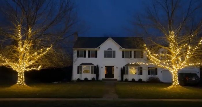 The same house, real photo, lit by Light Joy